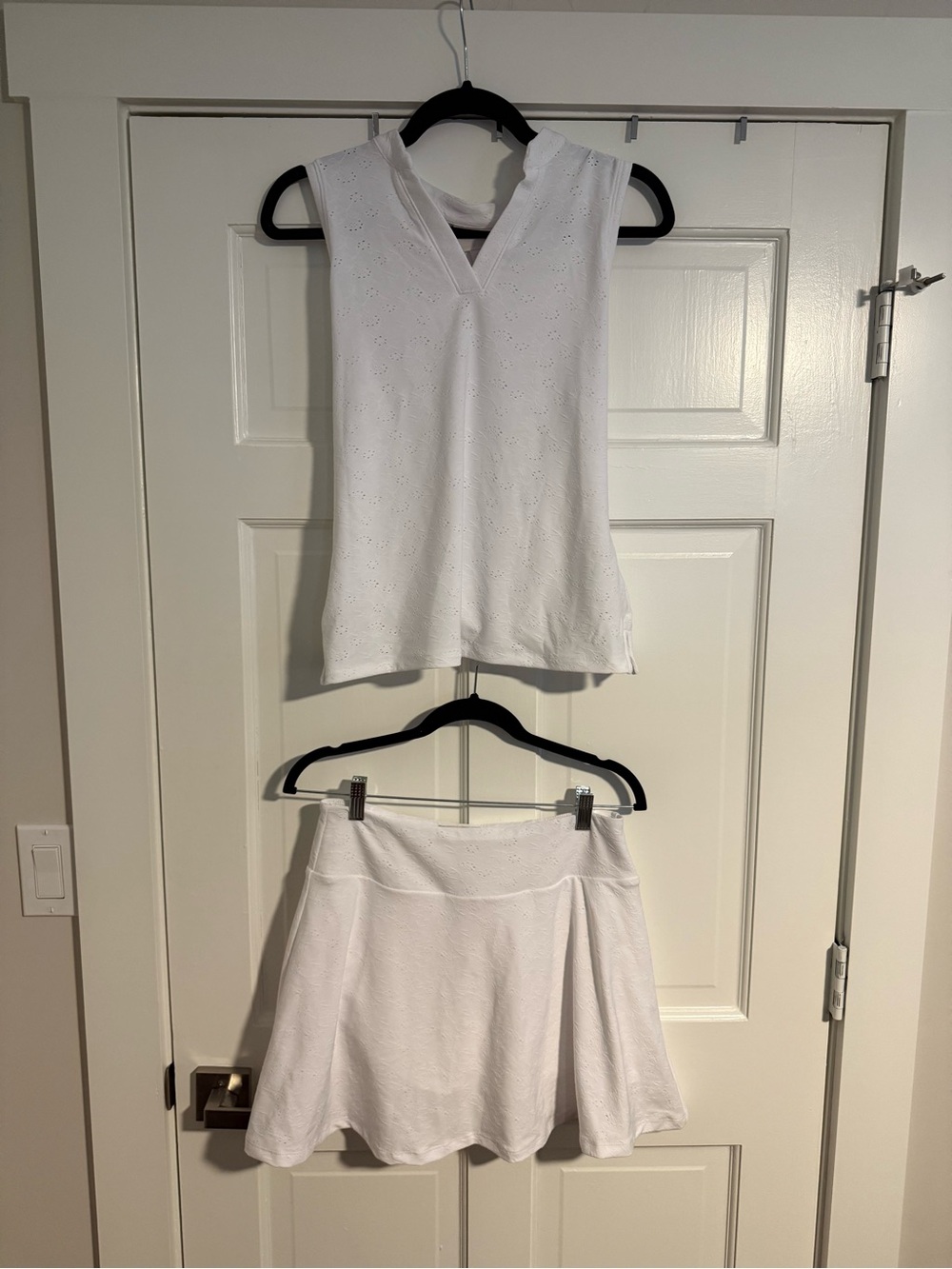 White Tennis Skort Set- size small